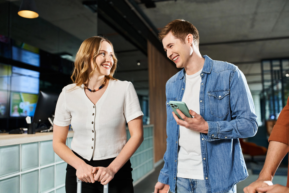 Lächelndes Team von IH-Technik bei einer Veranstaltung